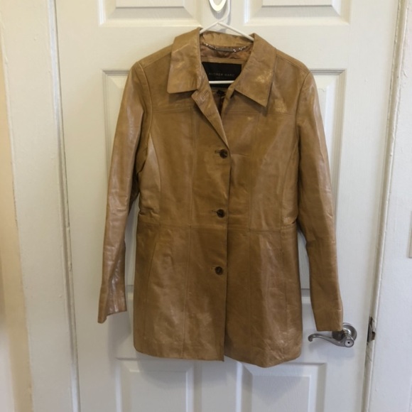 Andrew Marc Ladies 100% Soft Leather Jacket Tan/Camel - Picture 2 of 4